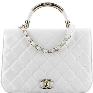 Chanel Flap Bag White EUC